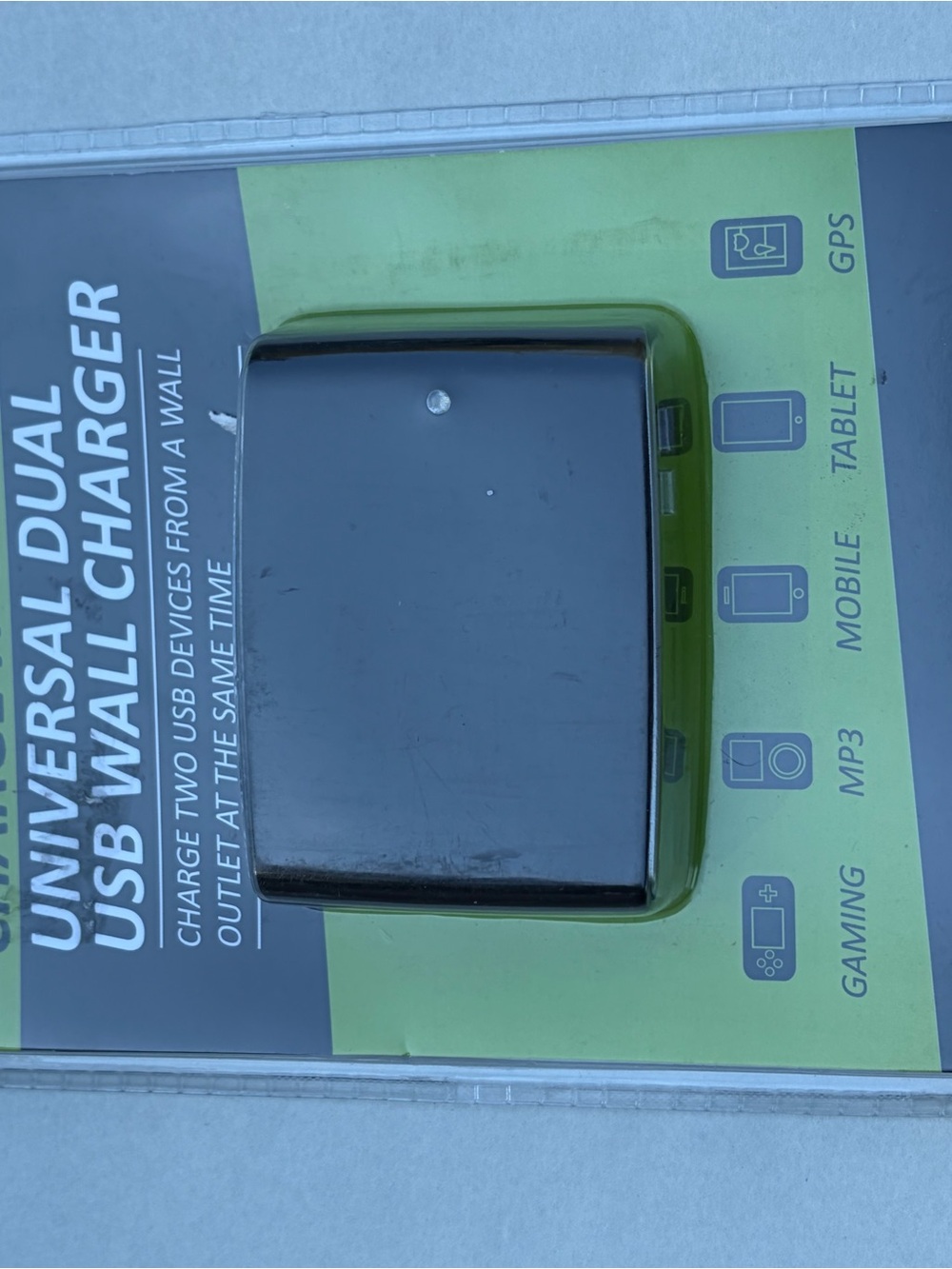 Universal Dual USB Wall Charger - Black